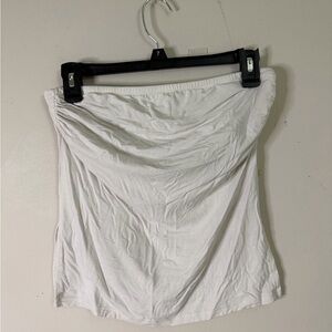 White Strapless Tube Top
